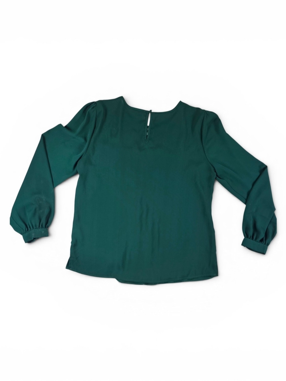 Vince Camuto Women's Emerald Green Lace Yoke Blouse NWT - Picture 3 of 10